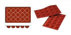 Bakmat Half-Sphere-Mini silicoon (rood) Silikomart EMG 70051