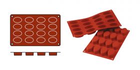 Bakmat Ovals-Small silicoon (rood) Silikomart EMG 70052