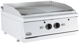 Bakplaat / Grillplaat Base 700 El. Chroom/Geribd Tafelmodel Verchr.glad/geribd - 80x70x30 cm Combisteel 7178.0272