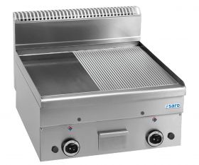 Bakplaat / Grillplaat Gas 1/2 Glad Geribbeld 1000X600 Model Gft66Lr Saro 504-1145