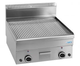 Bakplaat / Grillplaat Gas Geribbeld Tafelmodel 600X600 Model Gft66R Saro 504-1140