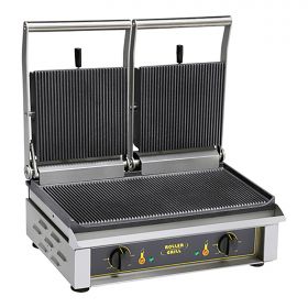 Contactgrill geribbeld-geribbeld gietijzer Roller Grill EMG 304062