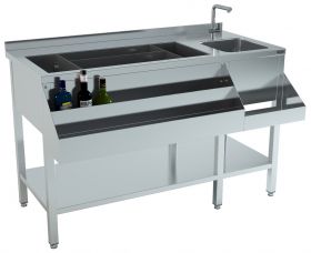 Gekoelde werkbank Cocktail Bar Station - 140x74x90 cm Combisteel 7084.0010