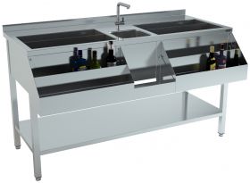 Gekoelde werkbank Cocktail Bar Station - 160x74x90 cm Combisteel 7084.0015