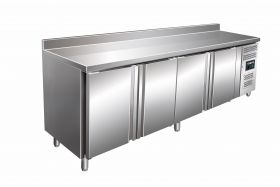 Gekoelde Werkbank Koeltafel Met 4 Deuren En Opstaande Rand, Model Snack 4200 Tn Saro 323-1830