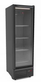 Koelkast 1 Glasdeur Zwart 550L - 63x84x214 cm Combisteel 7072.1100