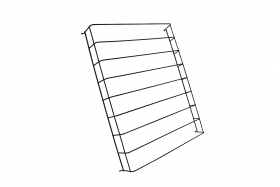 Koelkast Draadverdeler Zwart L/R voor 7526.0105-0110-0115 - 54x47 cm Combisteel 7526.9120