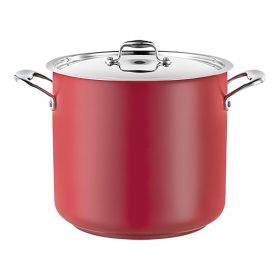 Kookpan hoog Ø28 cm RVS (rood) Pujadas EMG 720581