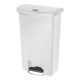 Pedaal afvalbak 50L PE (wit) Rubbermaid EMG RM1040