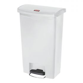 Pedaal afvalbak 90L PE (wit) Rubbermaid EMG RM1060