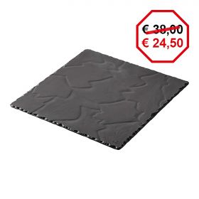 Serveerplateau 30x30 cm porselein (zwart) Revol EMG 735562