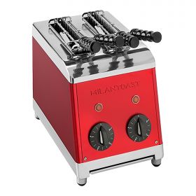 Tosti apparaat 2-tangen RVS (rood) MilanToast EMG 420022