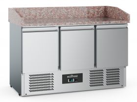 Voorbereidingstafel / Pizzatafel Pizzawerkbank 3 Deurs - 140x70x102 cm Combisteel 7950.5100