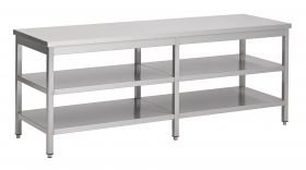 Werktafel 2 Schappen - 230x70x90 cm Combisteel 7812.0310