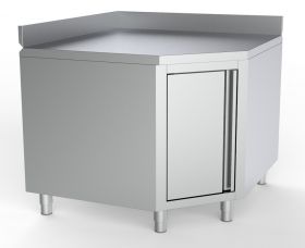 Werktafel Hoek Met Deur En Rand /1000 voor 600mm Tafels - 100x60x85 cm Combisteel 7333.0290