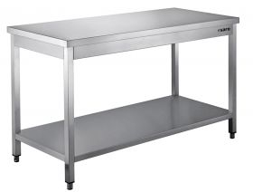 Werktafel Roestvrijstalen Tafel, Gedemonteerd, Met Legbord - 600 Mm Diepte, 1000 Saro 456-6000